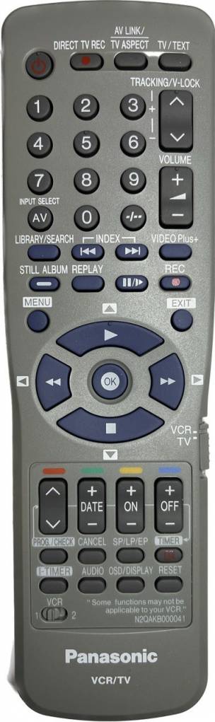 Пульт для видеомагнитофона Panasonic N2QAKB000041 (N2QAKB000026,N2QAKB000027,N2QAKB000040) ORIG