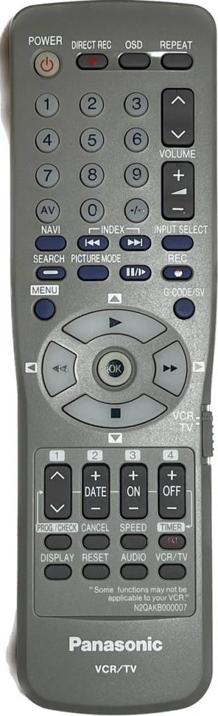 Пульт для видеомагнитофона Panasonic N2QAKB000006 ORIG