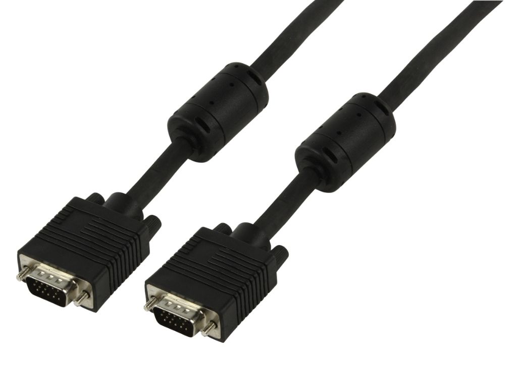 VGA-VGA кабель для монитора HQB-053, черный, 1.8 метра