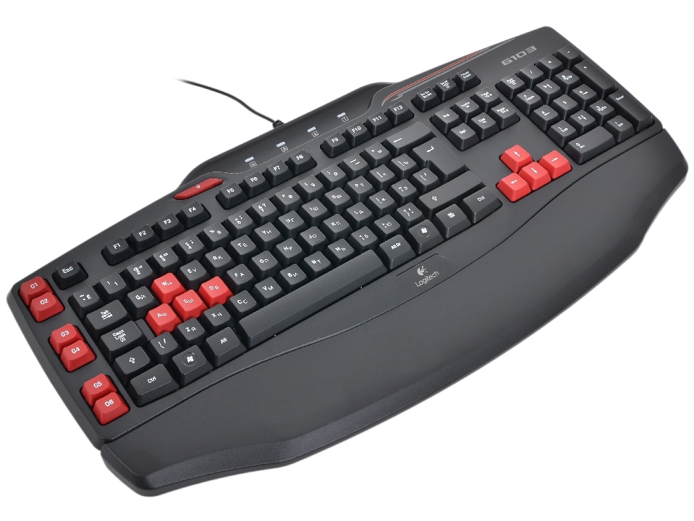 Клавиатура игровая Logitech Gaming Keyboard G103 (920-005059), USB, чёрная