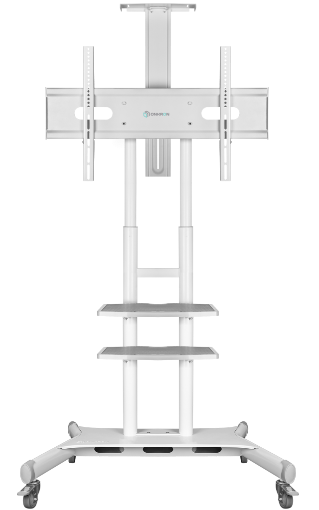 ONKRON стойка для телевизора с кронштейном 55"-80", мобильная, белая TS1881
