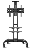 ONKRON стойка для телевизора с кронштейном 32"-65", мобильная, чёрная TS1562 - вид 1 миниатюра