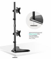 ONKRON кронштейн для двух мониторов 13"-32" настольный, чёрный D208FS - вид 5 миниатюра
